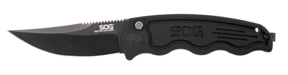 SOG Specialty Knives™ SOG-Tac Mini ST-11 Black Hard Anodized Aluminum AUS-8 Stainless Steel Pocket Knife