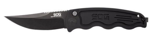 SOG Specialty Knives™ SOG-Tac Mini ST-11 Black Hard Anodized Aluminum AUS-8 Stainless Steel Pocket Knife