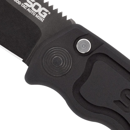 SOG Specialty Knives™ SOG-Tac Mini ST-11 Black Hard Anodized Aluminum AUS-8 Stainless Steel Pocket Knife