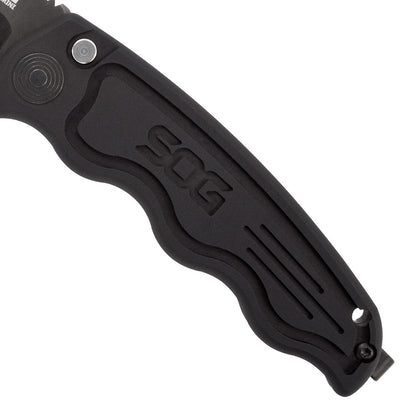 SOG Specialty Knives™ SOG-Tac Mini ST-11 Black Hard Anodized Aluminum AUS-8 Stainless Steel Pocket Knife