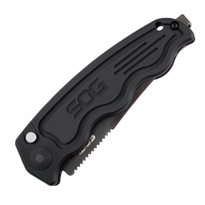 SOG Specialty Knives™ SOG-Tac Mini ST-11 Black Hard Anodized Aluminum AUS-8 Stainless Steel Pocket Knife