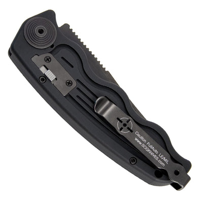 SOG Specialty Knives™ SOG-Tac Mini ST-11 Black Hard Anodized Aluminum AUS-8 Stainless Steel Pocket Knife