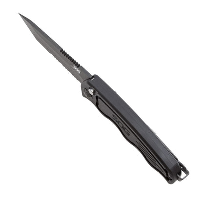 SOG Specialty Knives™ SOG-Tac Mini ST-13 Black Hard Anodized Aluminum AUS-8 Stainless Steel Pocket Knife
