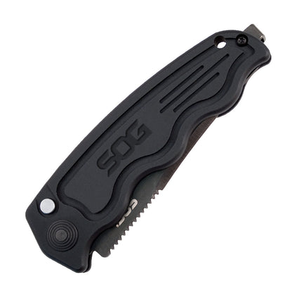 SOG Specialty Knives™ SOG-Tac Mini ST-13 Black Hard Anodized Aluminum AUS-8 Stainless Steel Pocket Knife
