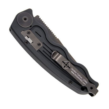 SOG Specialty Knives™ SOG-Tac Mini ST-13 Black Hard Anodized Aluminum AUS-8 Stainless Steel Pocket Knife