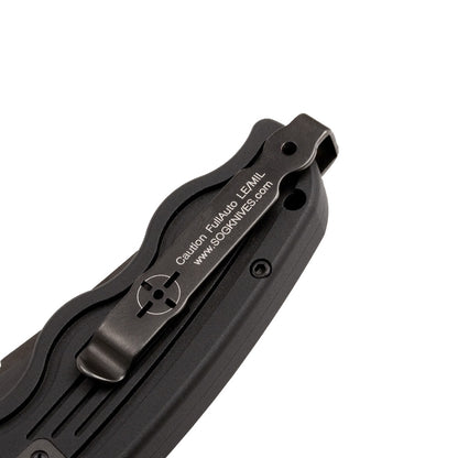 SOG Specialty Knives™ SOG-Tac Mini ST-13 Black Hard Anodized Aluminum AUS-8 Stainless Steel Pocket Knife