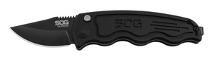 SOG Specialty Knives™ SOG-Tac Mini Cali ST-14 Black Hard Anodized Aluminum AUS-8 Stainless Steel Pocket Knife