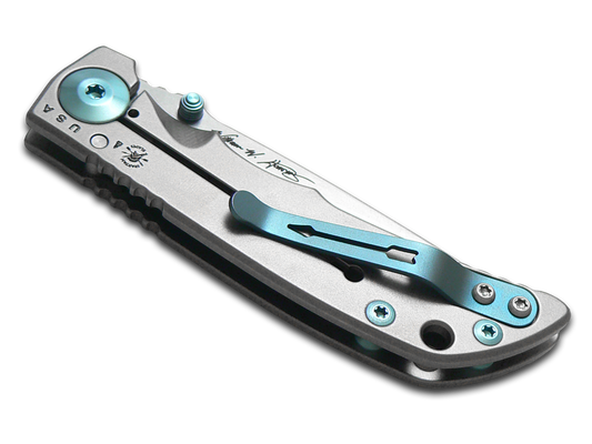 Spartan Blades, LLC™ Harsey Folder 3.25 Frame Lock SF10SWBL 6AL4V Titanium CPM S45VN Stainless Steel Pocket Knife