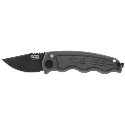 SOG Specialty Knives™ California Special ST-14GR Battleship Grey Anodized Aluminum AUS-8 Stainless Steel Pocket Knife