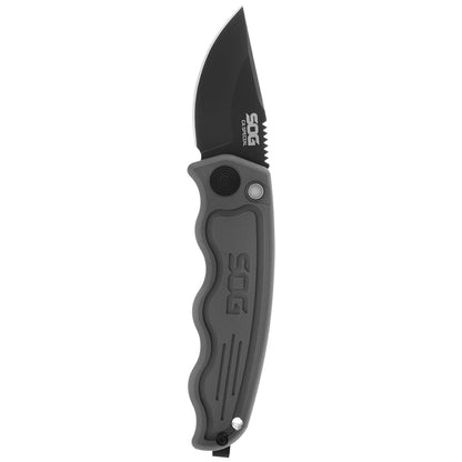 SOG Specialty Knives™ California Special ST-14GR Battleship Grey Anodized Aluminum AUS-8 Stainless Steel Pocket Knife