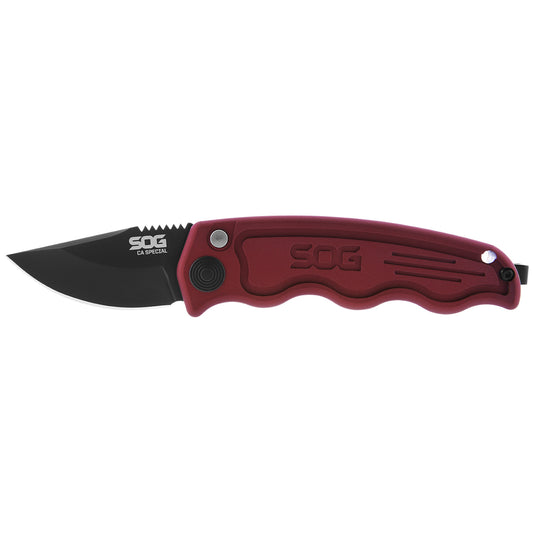 SOG Specialty Knives™ California Special ST-14RD Red Anodized Aluminum AUS-8 Stainless Steel Pocket Knife
