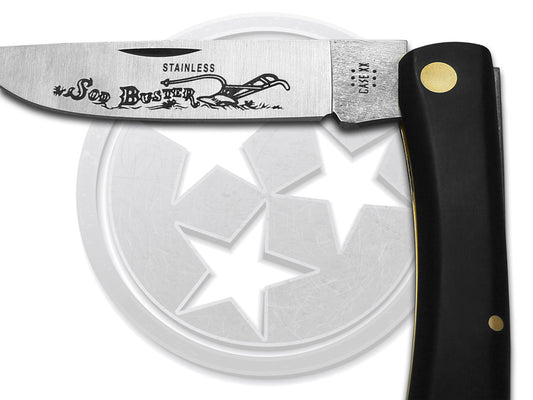 W.R. Case XX Knives Black Synthetic Sodbuster Pocket Knife 00092
