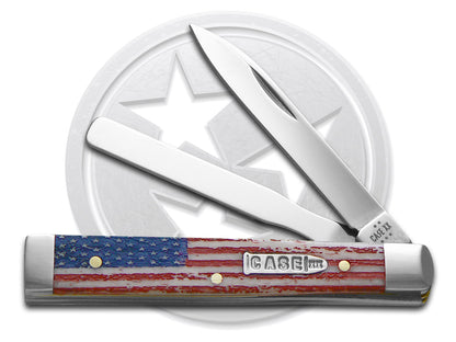 W.R. Case XX Knives Baby Doc U.S.A. Flag Natural Bone 12513USF2 Pocket Knife