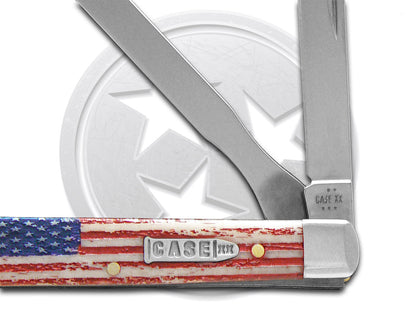W.R. Case XX Knives Baby Doc U.S.A. Flag Natural Bone 12513USF2 Pocket Knife
