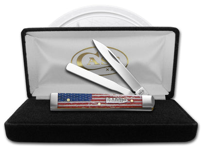 W.R. Case XX Knives Baby Doc U.S.A. Flag Natural Bone 12513USF2 Pocket Knife