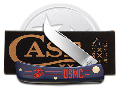 W.R. Case XX Knives Sod Buster Jr USMC Marines Dark Blue Synthetic Pocket Knife 13211