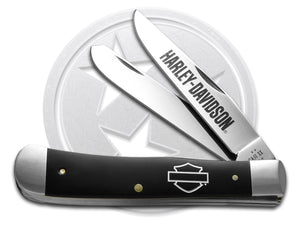 W.R. Case XX Knives Trapper Black Harley-Davidson 52269 Stainless Pocket Knife