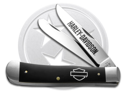 W.R. Case XX Knives Trapper Black Harley-Davidson 52269 Stainless Pocket Knife