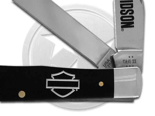 W.R. Case XX Knives Trapper Black Harley-Davidson 52269 Stainless Pocket Knife