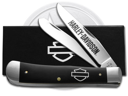 W.R. Case XX Knives Trapper Black Harley-Davidson 52269 Stainless Pocket Knife