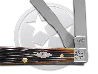 W.R. Case XX Knives Baby Doc Scrolled Texas Antique Bone 64245 Stainless 1/500 Pocket Knife
