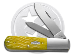 W.R. Case XX Knives Barlow Platts Jig Yellow Bone 75313 Stainless Pocket Knife