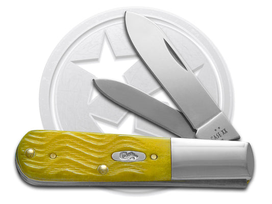 W.R. Case XX Knives Barlow Platts Jig Yellow Bone 75313 Stainless Pocket Knife