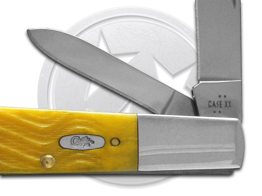 W.R. Case XX Knives Barlow Platts Jig Yellow Bone 75313 Stainless Pocket Knife