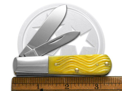 W.R. Case XX Knives Barlow Platts Jig Yellow Bone 75313 Stainless Pocket Knife