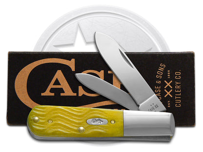 W.R. Case XX Knives Barlow Platts Jig Yellow Bone 75313 Stainless Pocket Knife