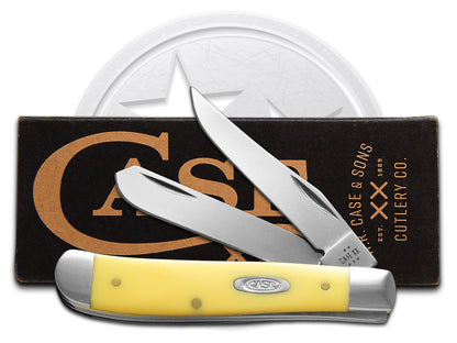 W.R. Case XX Knives Yellow Synthetic Mini Trapper Pocket Knife 80029