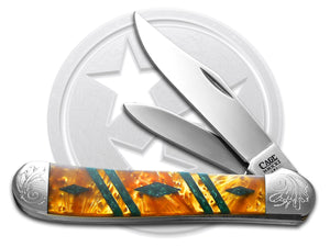 W.R. Case XX Knives Copperhead Diamond Series 1/500 Antique Gold & Green Corelon 9249AGGRN/DE Stainless Pocket Knife