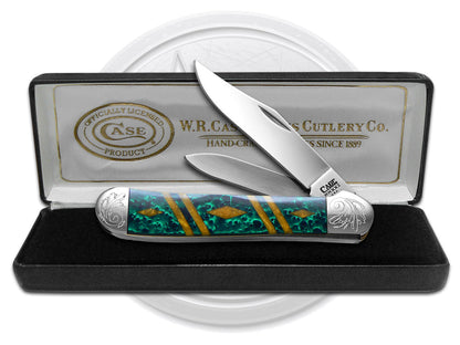 W.R. Case XX Knives Copperhead Diamond Series 1/500 Green & Gold Corelon 9249GNGLD/DE Stainless Pocket Knife