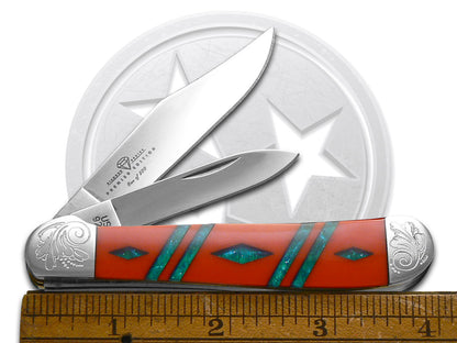 W.R. Case XX Knives Copperhead Diamond Series 1/500 Red & Blue Luster Corelon 9249RDBL/DE Stainless Pocket Knife
