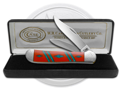 W.R. Case XX Knives Copperhead Diamond Series 1/500 Red & Blue Luster Corelon 9249RDBL/DE Stainless Pocket Knife