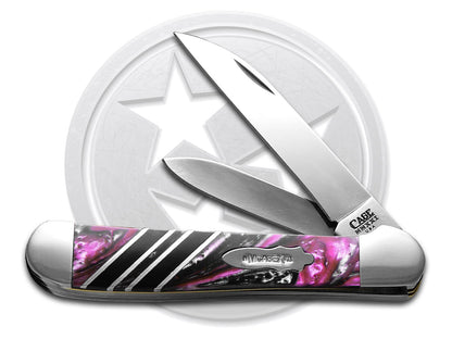 W.R. Case XX Knives Copperhead Vault Collection 1/250 Black & Pink & America's Black Coal Corelon 9249W-BNKABC Stainless Pocket Knife