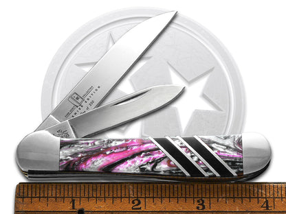 W.R. Case XX Knives Copperhead Vault Collection 1/250 Black & Pink & America's Black Coal Corelon 9249W-BNKABC Stainless Pocket Knife
