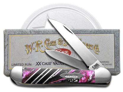 W.R. Case XX Knives Copperhead Vault Collection 1/250 Black & Pink & America's Black Coal Corelon 9249W-BNKABC Stainless Pocket Knife