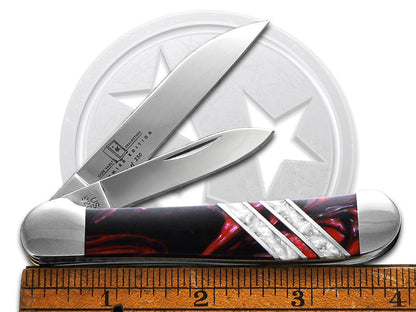 W.R. Case XX Knives Copperhead Vault Collection 1/250 Man in Black & White Pearl Corelon 9249W-MBWP Stainless Pocket Knife
