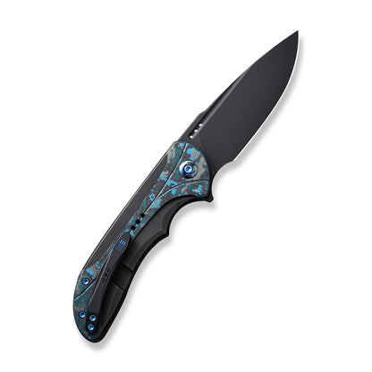 WE Knife Co., Ltd™ Equivik Frame Lock WE23020-4 Black & Blue 6al4v Titanium CPM 20CV Stainless Steel Pocket Knife