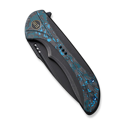 WE Knife Co., Ltd™ Equivik Frame Lock WE23020-4 Black & Blue 6al4v Titanium CPM 20CV Stainless Steel Pocket Knife