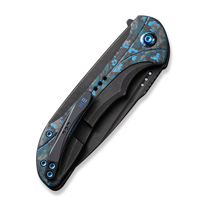 WE Knife Co., Ltd™ Equivik Frame Lock WE23020-4 Black & Blue 6al4v Titanium CPM 20CV Stainless Steel Pocket Knife