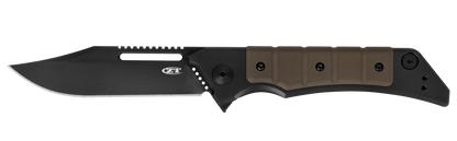 Zero Tolerance Knives™ 0223 Frame Lock 0223 Earth Brown G-10 and Black Titanium CPM 20CV Stainless Steel Pocket Knife