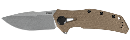 Zero Tolerance Knives™ 0308 Frame Lock 0308 Coyote Tan G-10 and Titanium CPM 20CV Stainless Steel Pocket Knife
