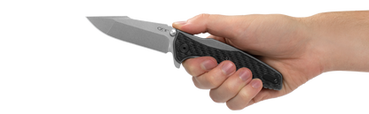 Zero Tolerance Knives™ 0393 Frame Lock 0393GLCF Black Carbon Fiber and Titanium CPM 20CV Stainless Steel Pocket Knife