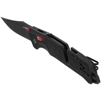 SOG Specialty Knives™ Trident AT Lever Lock 11-12-01-57 Black Glass-Reinforced Nylon D2 Semi-Stainless Steel Pocket Knife