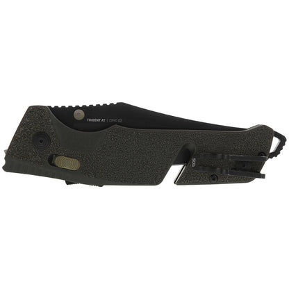 SOG Specialty Knives™ Trident AT Lever Lock 11-12-03-57 Olive Drab Glass-Reinforced Nylon D2 Semi-Stainless Steel Pocket Knife
