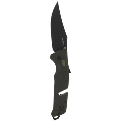 SOG Specialty Knives™ Trident AT Lever Lock 11-12-03-57 Olive Drab Glass-Reinforced Nylon D2 Semi-Stainless Steel Pocket Knife