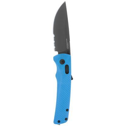 SOG Specialty Knives™ Flash AT Lever Lock 11-18-04-57 Civic Cyan Glass-Reinforced Nylon D2 Semi-Stainless Steel Pocket Knife