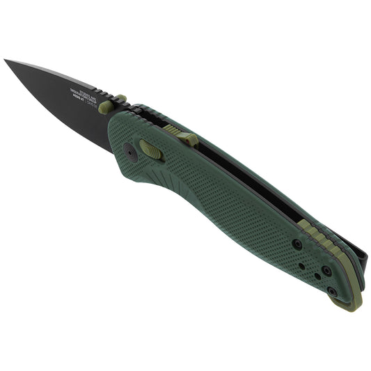 SOG Specialty Knives™ Aegis At Lever Lock 11-41-04-57 Forest Glass-reinforced Nylon D2 Semi-Stainless Steel Pocket Knife